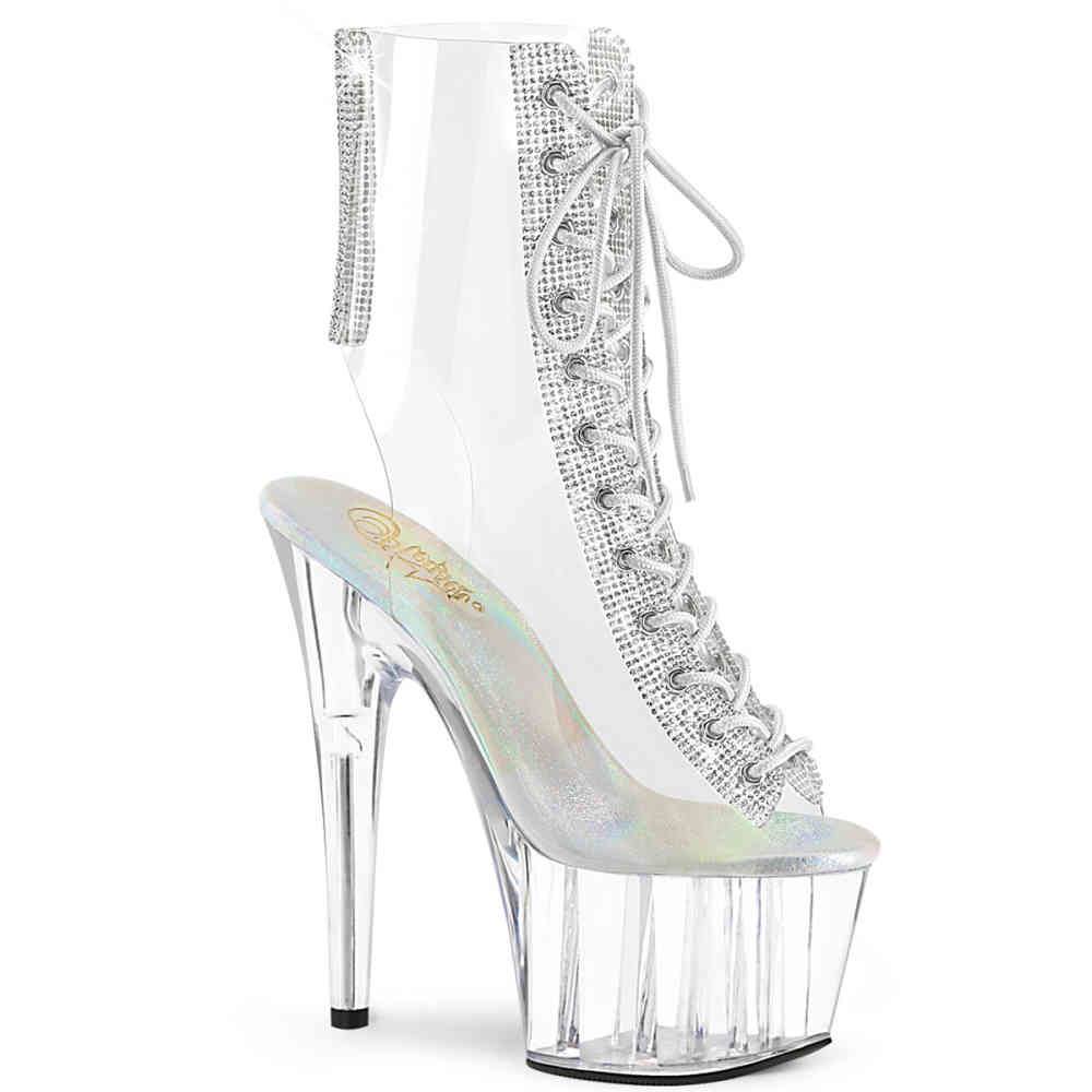 Pleaser - ADORE1016C2 Bottes de plateforme, Pole dance chaussures - Chaussures de pole dance - Transparent Product image